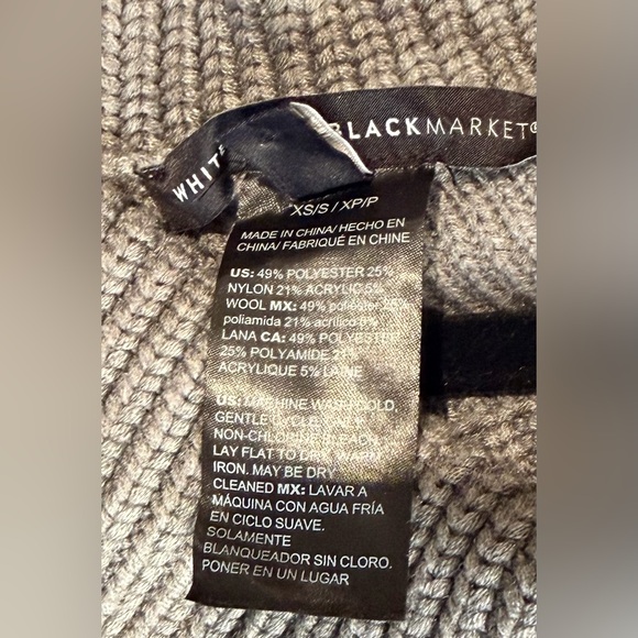 White House Black Market Gray Cowl Neck Sweater - Picture 4 of 16